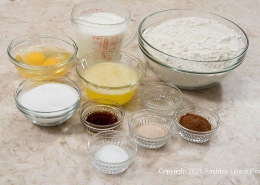 Ingredients for Conchas
