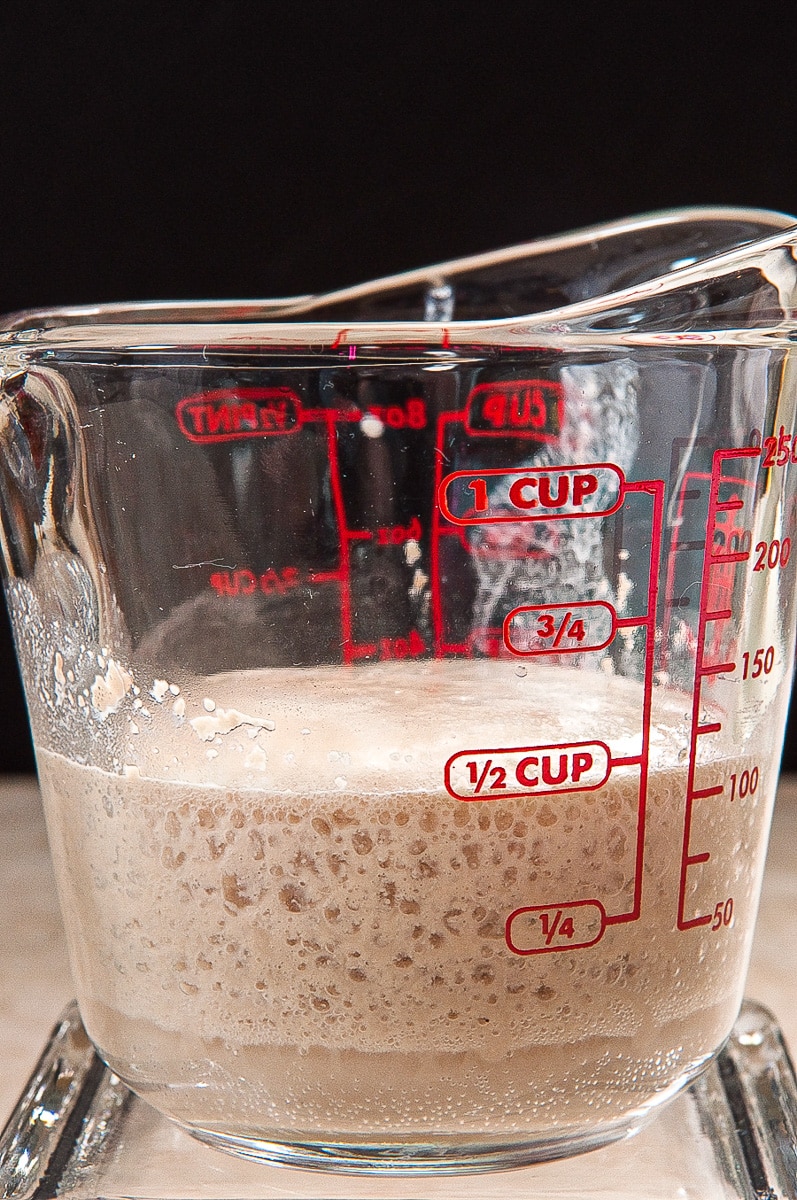 Risen Yeast in cup