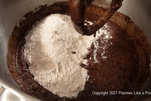 Flour added to mix