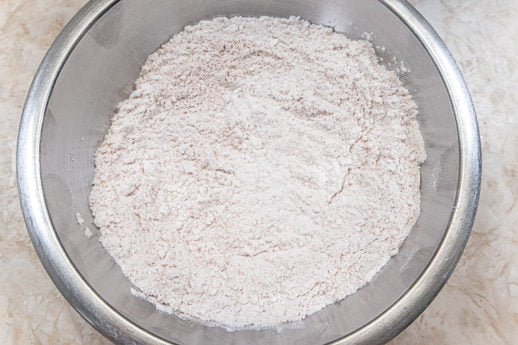 Flour, cinnamon whisked together
