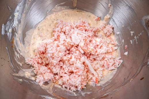 Surimi added to filling