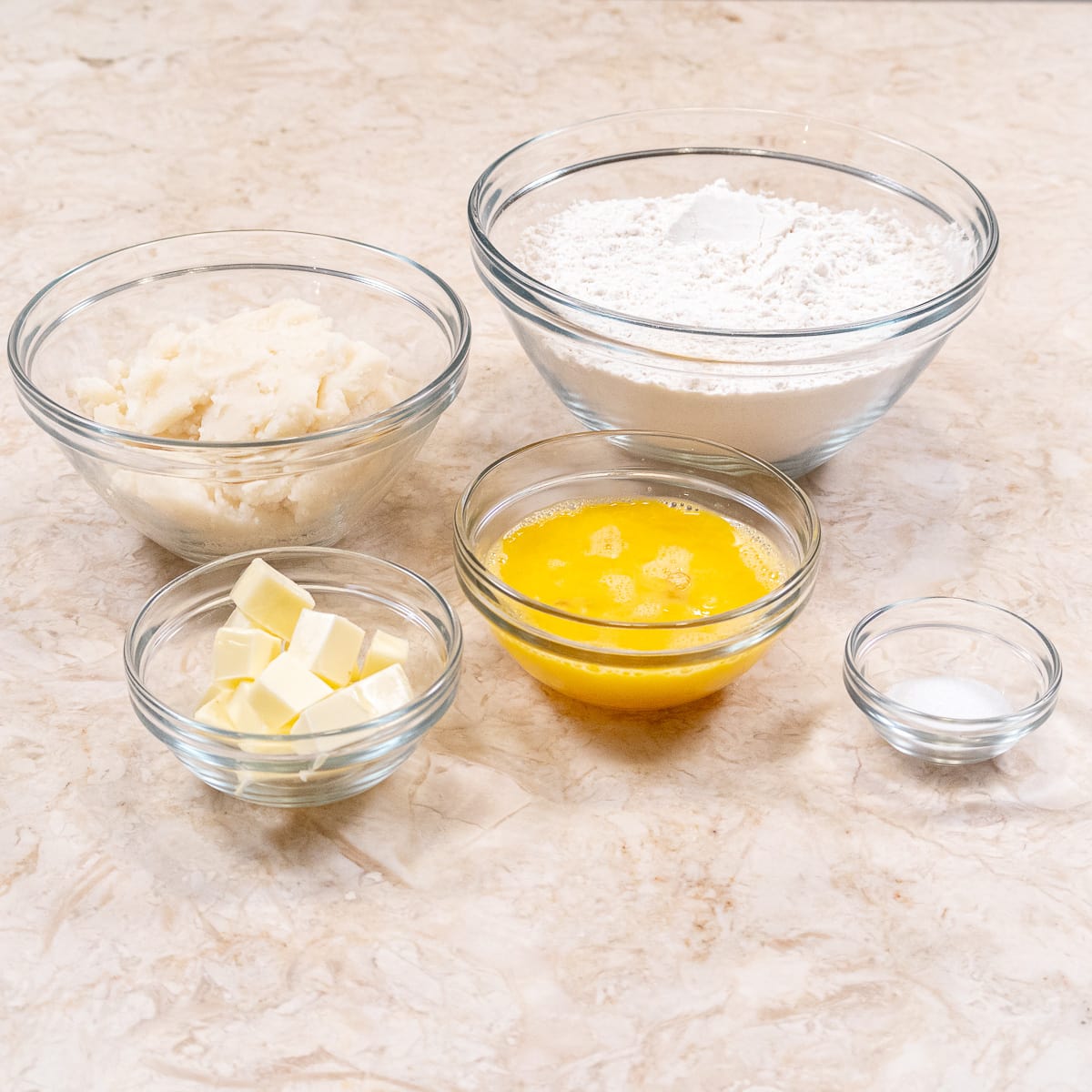 Potato Dough Ingredients for Plum dumplings