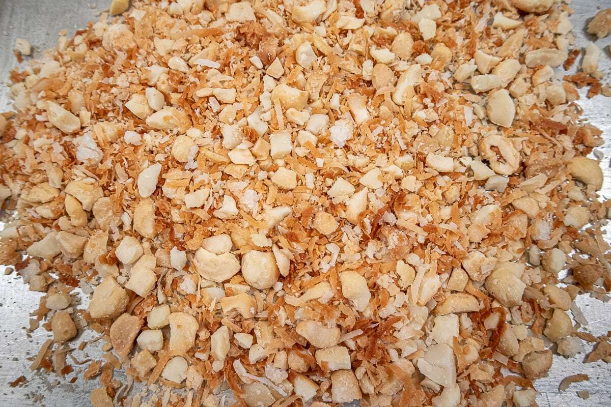 Toasted coconut and macadamia nuts