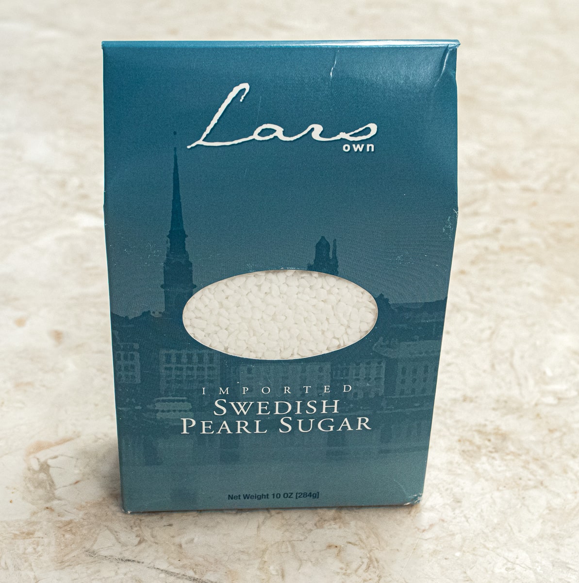 A package of Swedish Pearl Sugar