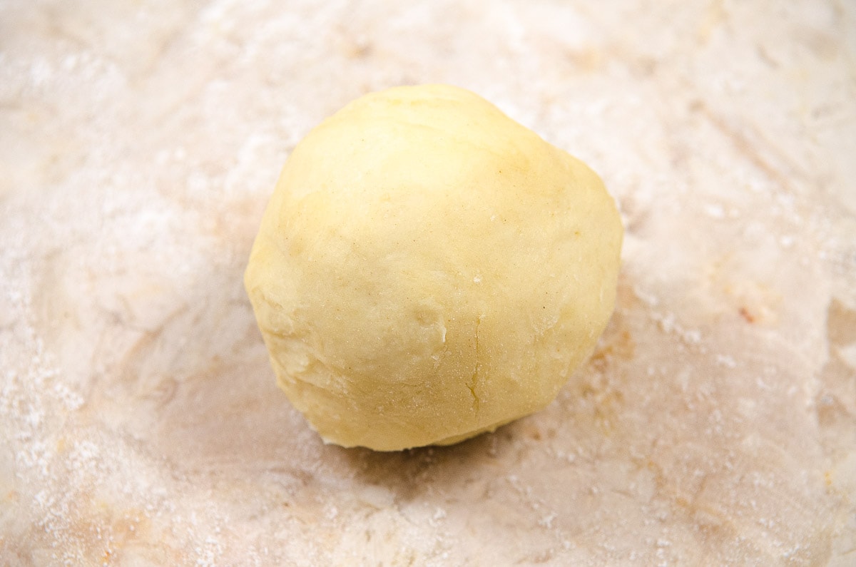 The finished roll is a smooth ball.