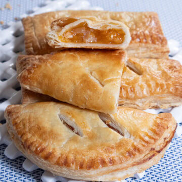 A plate of turnovers featuring the Amazing Pastry Dough Recipe.