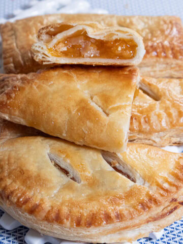 A plate of turnovers featuring the Amazing Pastry Dough Recipe.