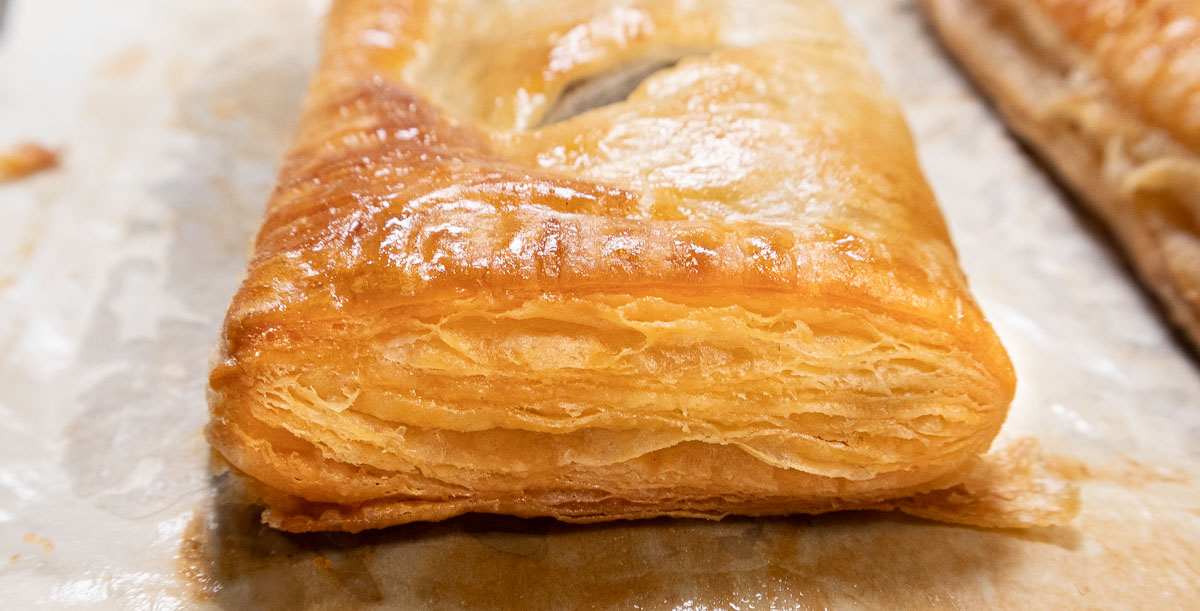 Multi-layer of laminated dough baked for the Amazing Pastry Dough Recipe