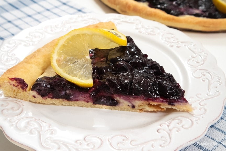 Blueberry Lemon Pizza In A Brioche Crust