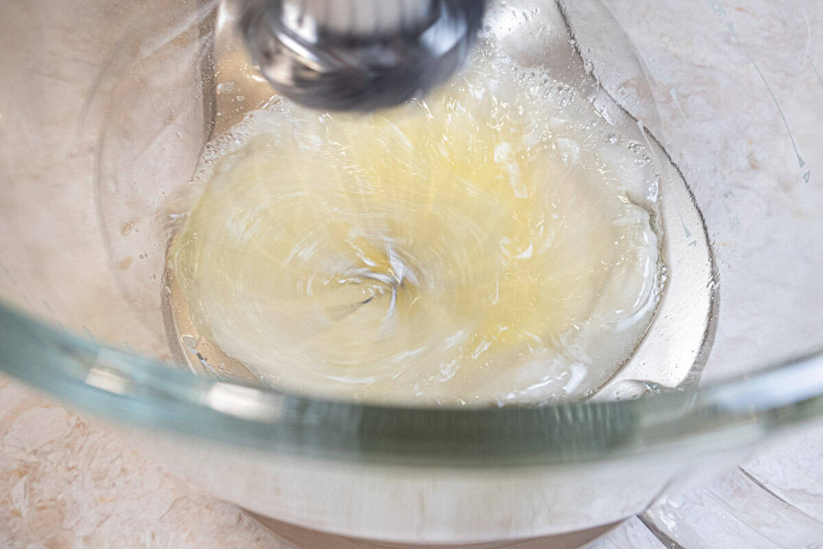 The ingredients are beginning to foam.