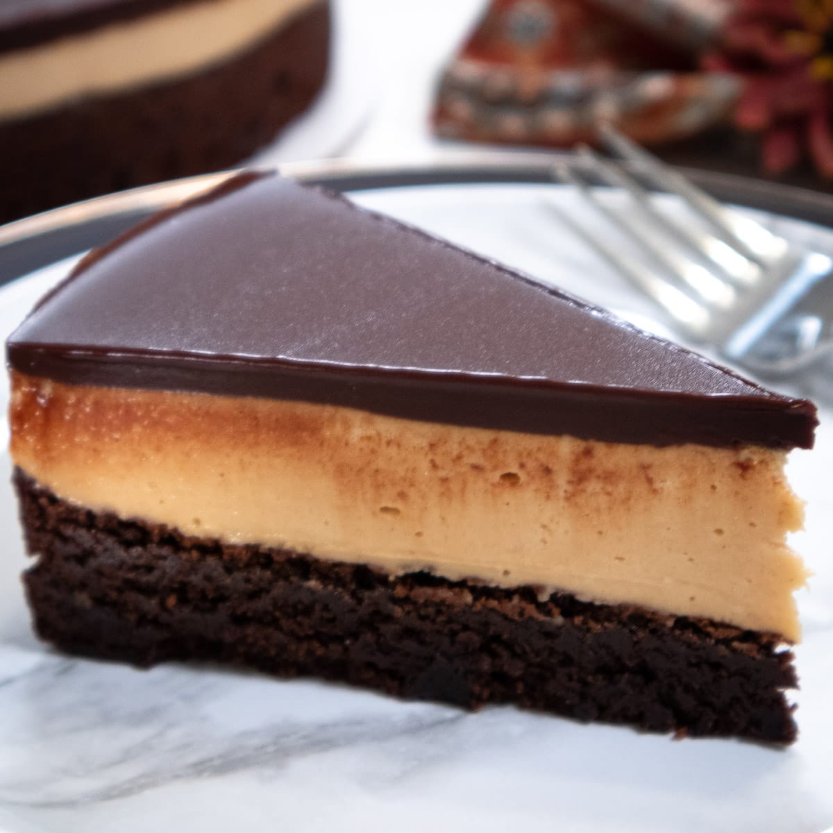 Chocolate Peanut Butter Mousse Cake