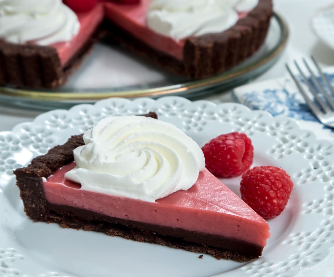 Chocolate Truffle Raspberry Curd Tart