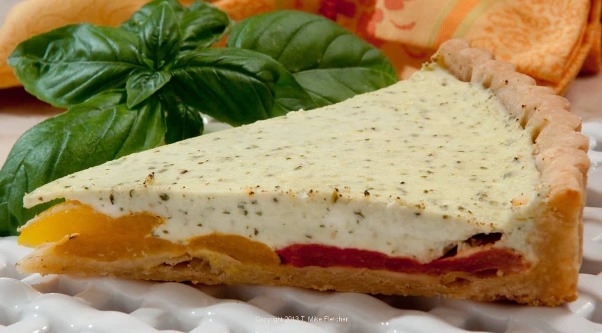 Goat Cheese Pesto Tart